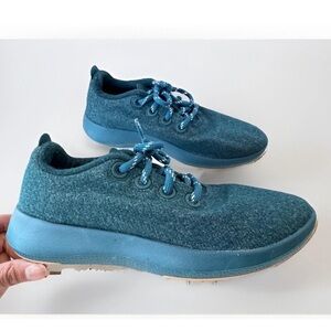 Allbirds Mizzles Wool Water Repellent Running Sneaker deep teal Women’s Size 8